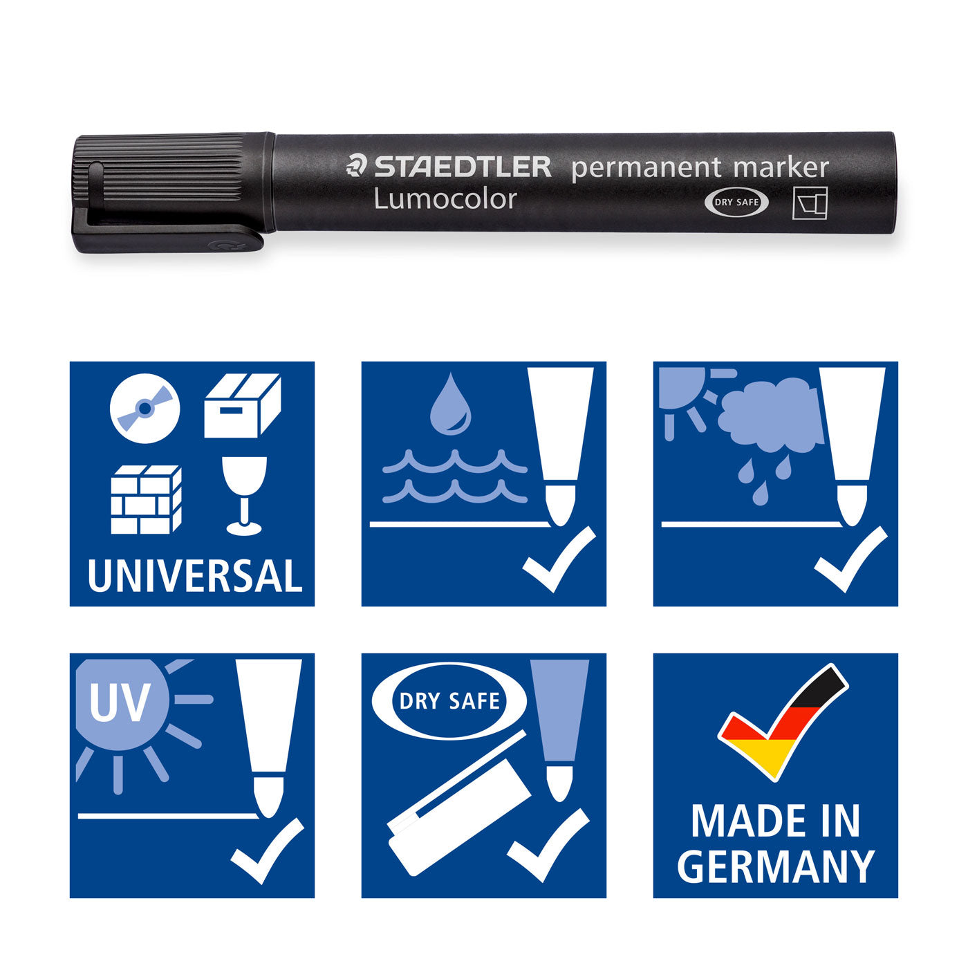Staedtler Permanent Marker 350-9 Lumocolor Chisel Tip Black