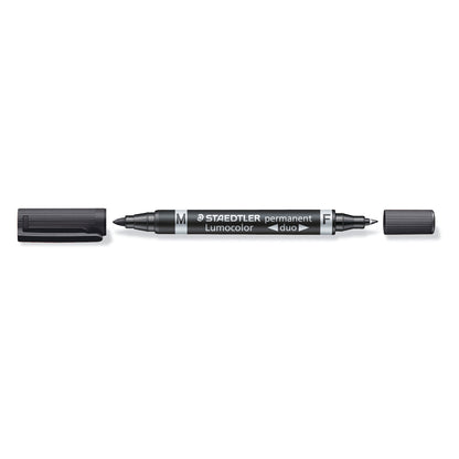 Staedtler Permanent Marker Dual Tip Bullet 0.6mm/1.5mm Black
