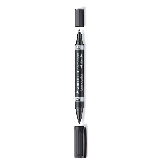 Staedtler Permanent Marker Dual Tip Bullet 0.6mm/1.5mm Black