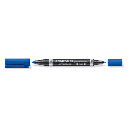Staedtler Permanent Marker Dual Tip Bullet 0.6mm/1.5mm Blue