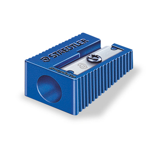 Staedtler Pencil Sharpener Plastic Single Hole - Blue