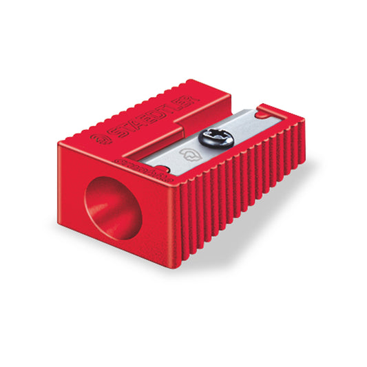 Staedtler Pencil Sharpener Plastic Single Hole - Red