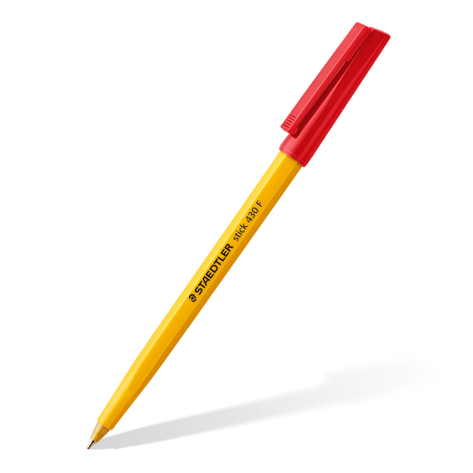 Staedtler Ballpoint Pen Stick 430 Fine Red Capped