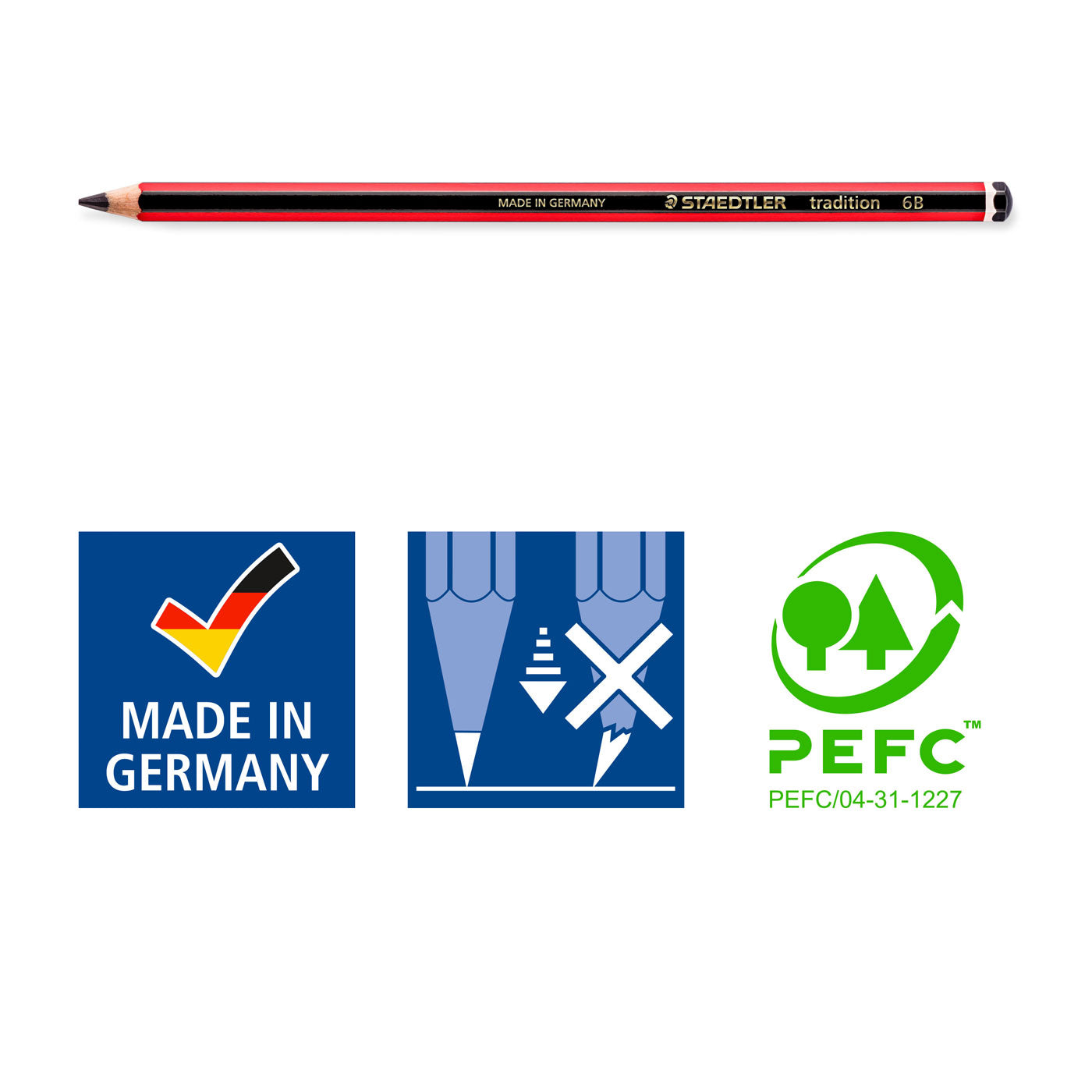 Staedtler Tradition 110-6B Graphite Pencil 6B