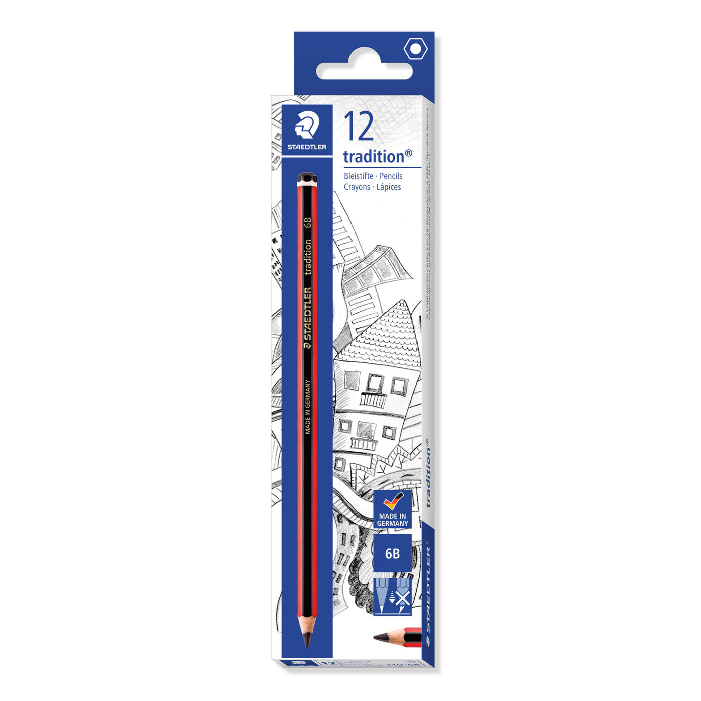 Staedtler Tradition 110-6B Graphite Pencil 6B Box of 12