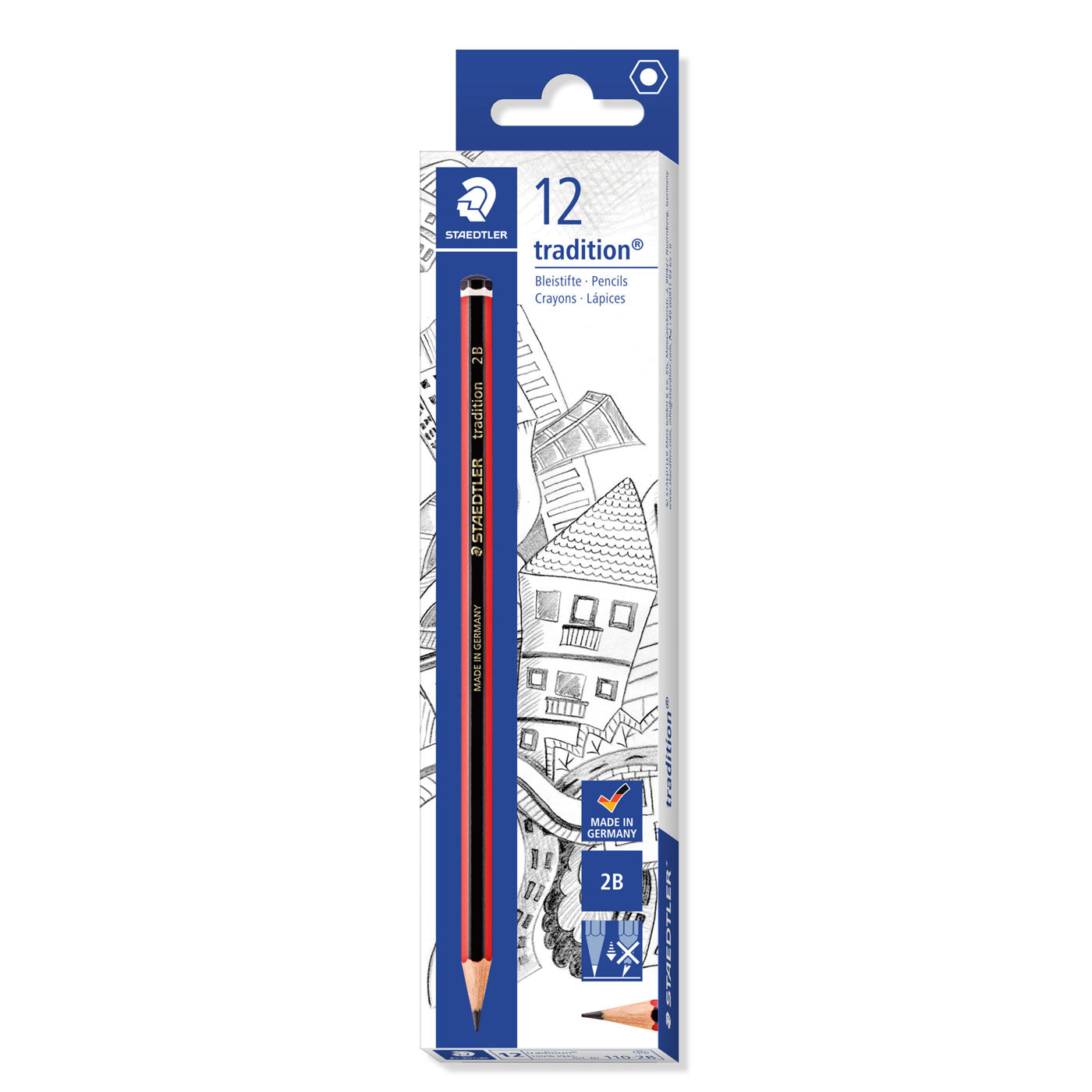 Staedtler Tradition Graphite Pencil 110-2B Box of 12