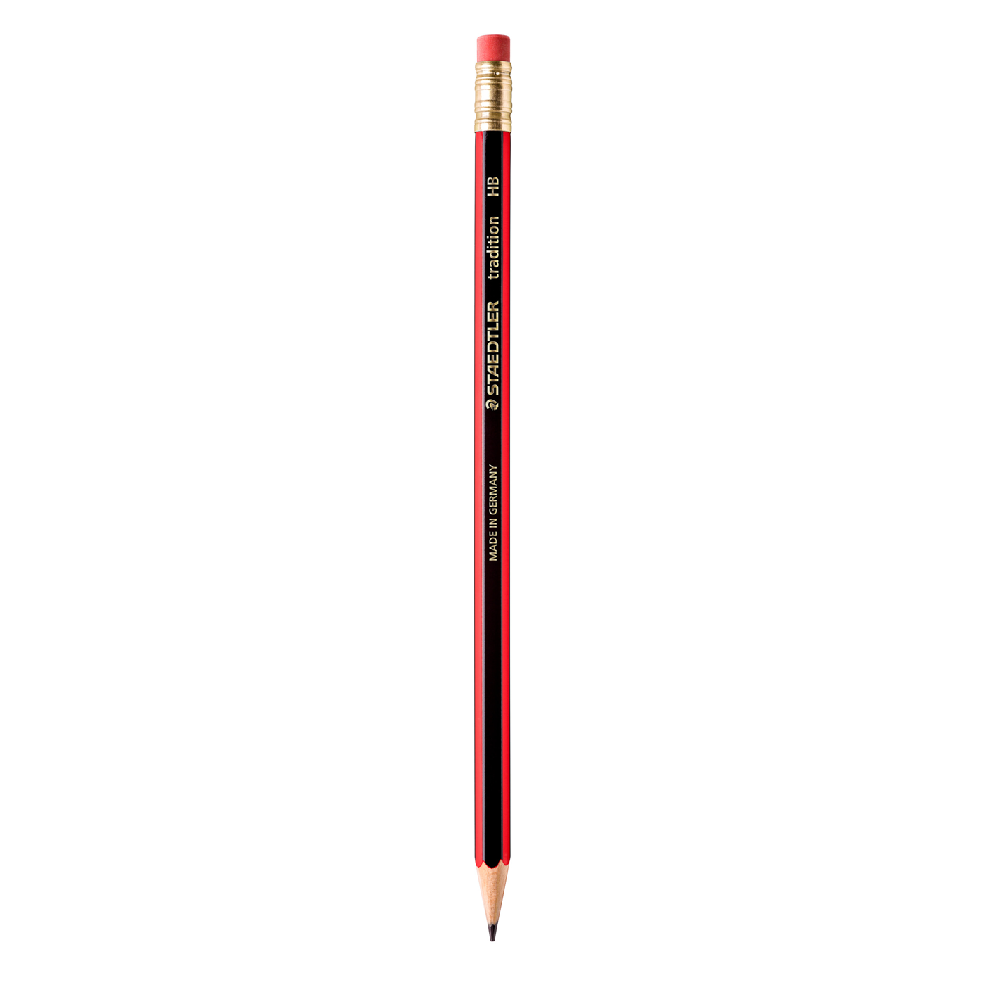 Staedtler 112HBBK10D Tradition Graphite Pencil for Drawing & Sketching -  HB, Eraser-Tip (Pack of 10)