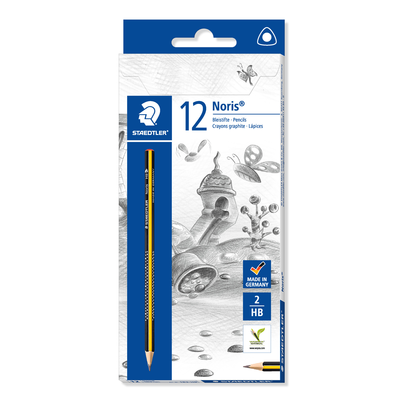 Staedtler Triangular Pencil 183-HB Graphite Noris Club HB Box of 12