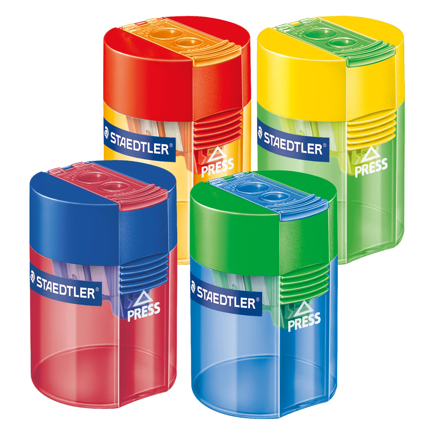 Staedtler Double Hole Tub Sharpener Assorted Colours