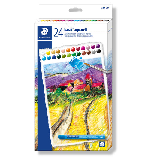 Staedtler Watercolour Crayons Karat Aquarell Pack 24