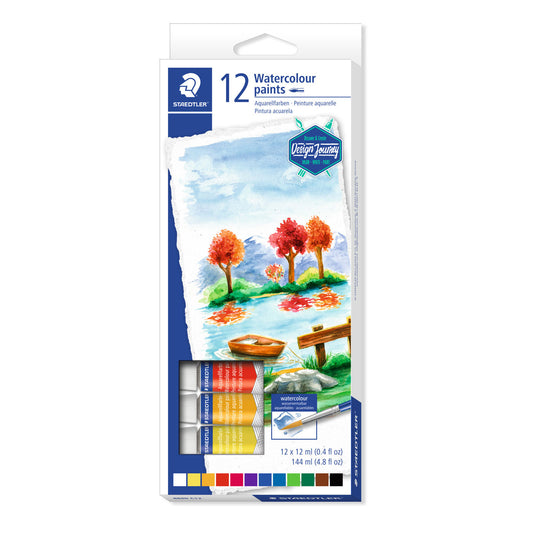 Staedtler Watercolour Paint 12ml Tubes Pack of 12