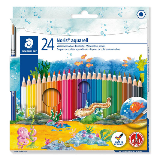 Staedtler Aquarell Water Colouring Pencils Noris Club Pack 24