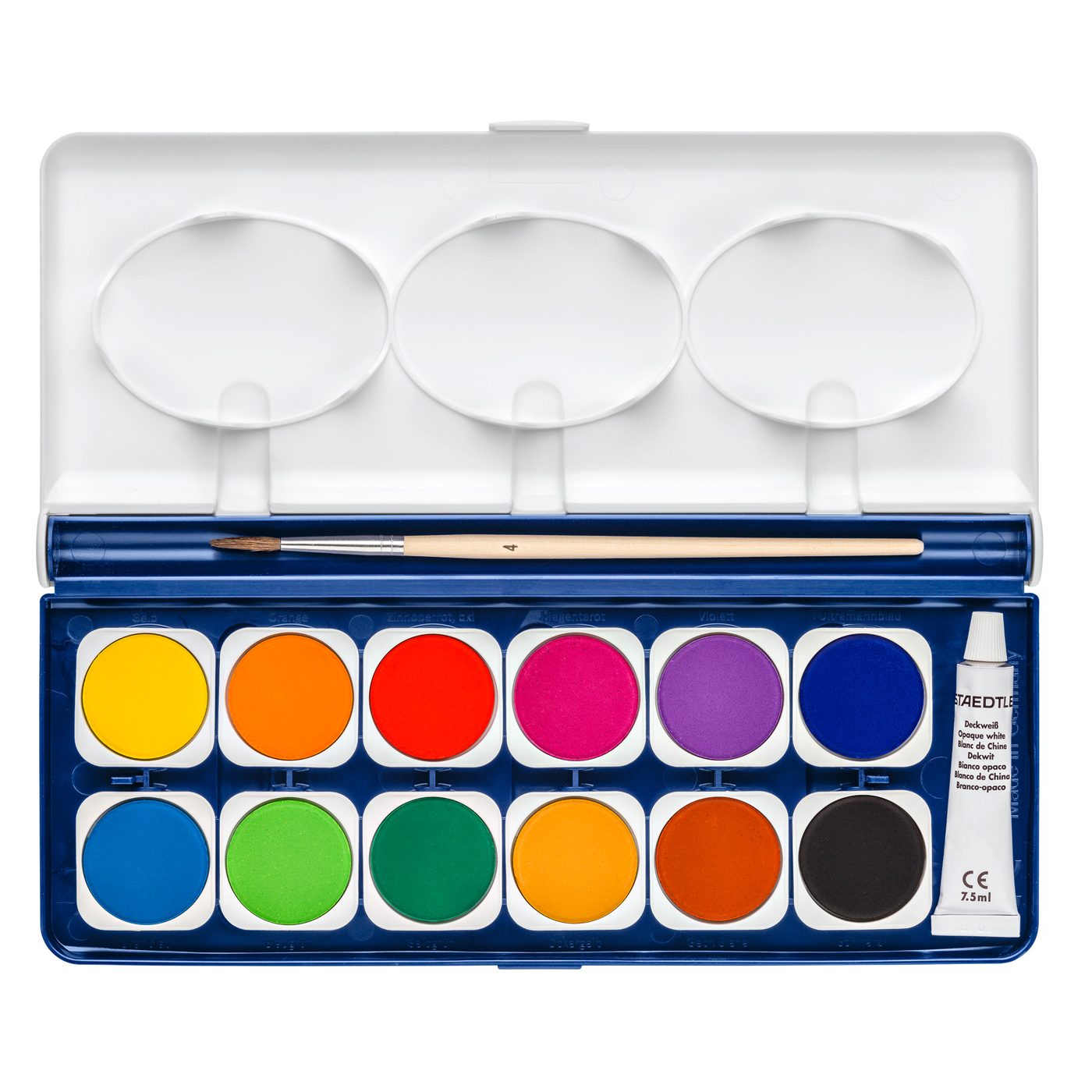 Staedtler Watercolours with Brush & Mixing Palette 12 Shades