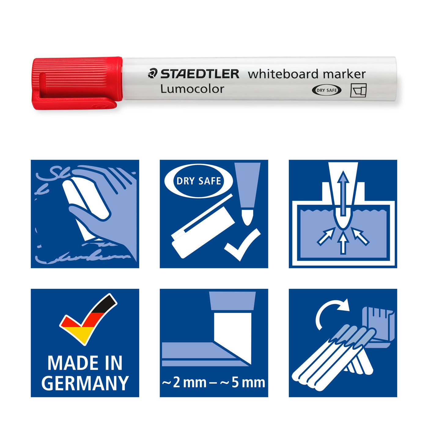 Staedtler Whiteboard Marker Lumocolor 351 B Chisel Tip Red