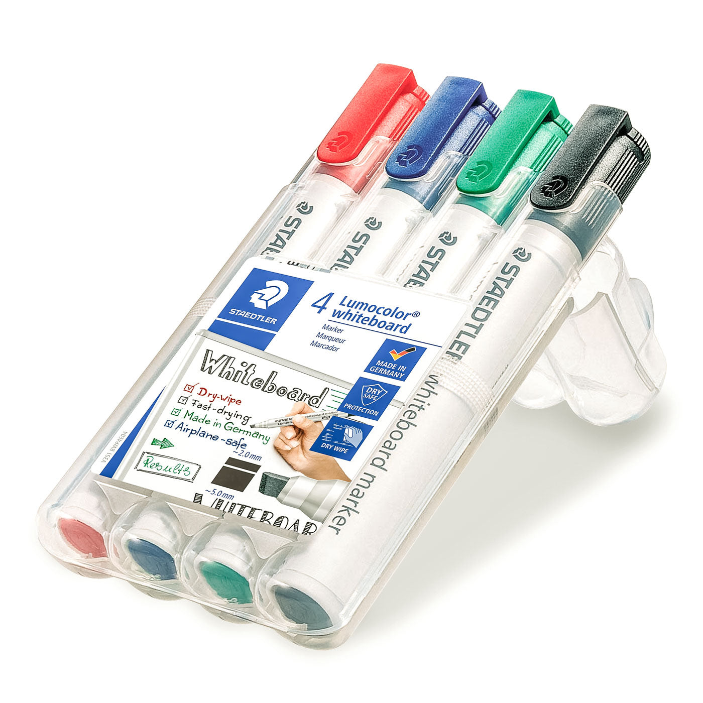 Staedtler Whiteboard Marker 351 B Lumocolor Chisel Tip Wallet 4