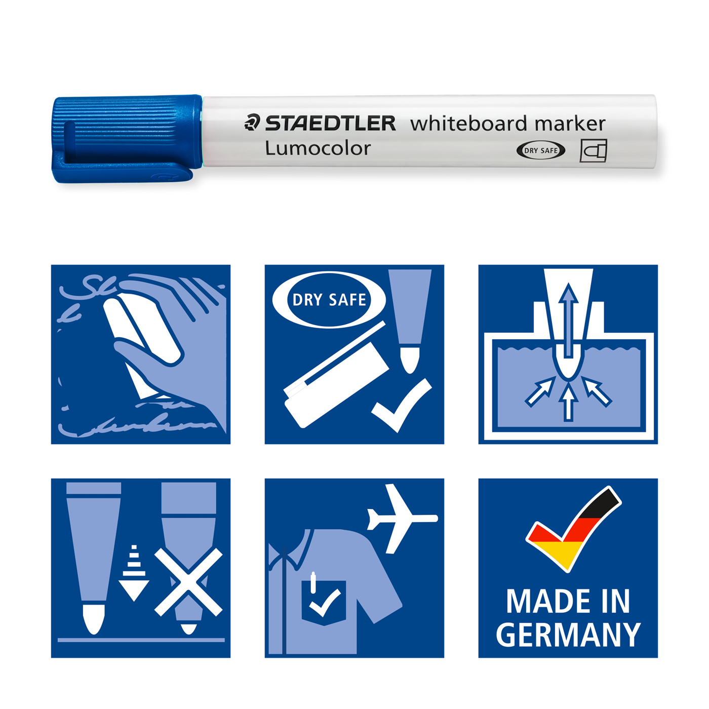 Staedtler Whiteboard Marker Lumocolor Bullet Tip Blue