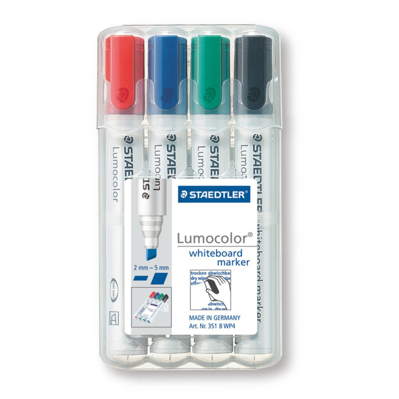 Staedtler Whiteboard Marker, Chisel Tip - Wallet 4 - School Depot NZ