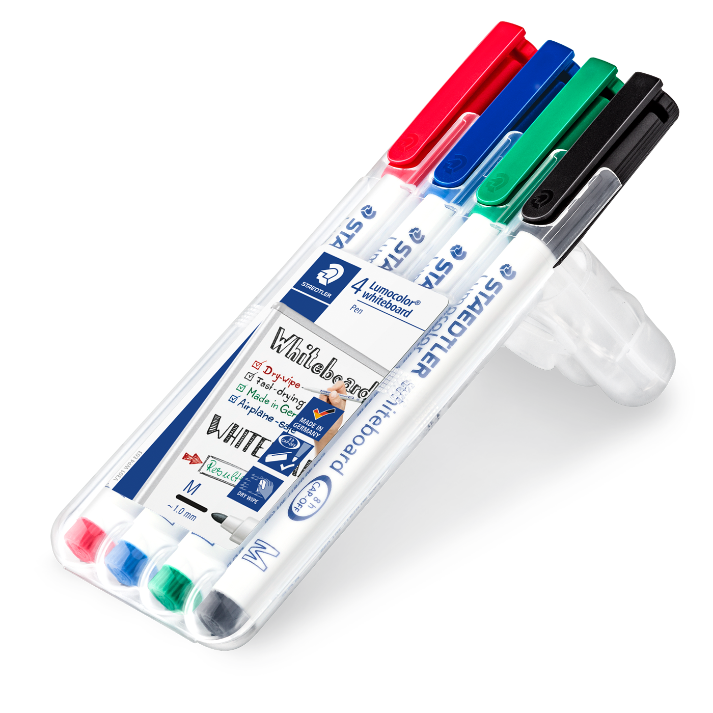 Staedtler Whiteboard Pen Lumocolor 301 Medium Tip 1mm Wallet of 4