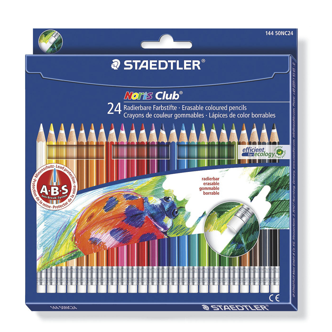 Staedtler Noris Club Erasable Colour Pencil Pkt 24 - School Depot NZ
