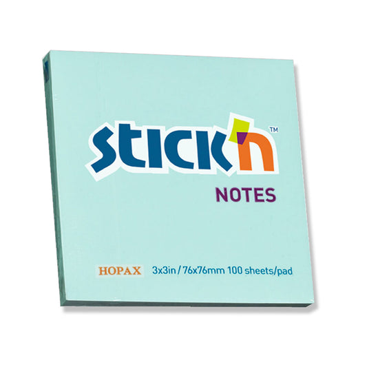 Stick'n Sticky Notes 100 Sheets 76 x 76 mm Blue