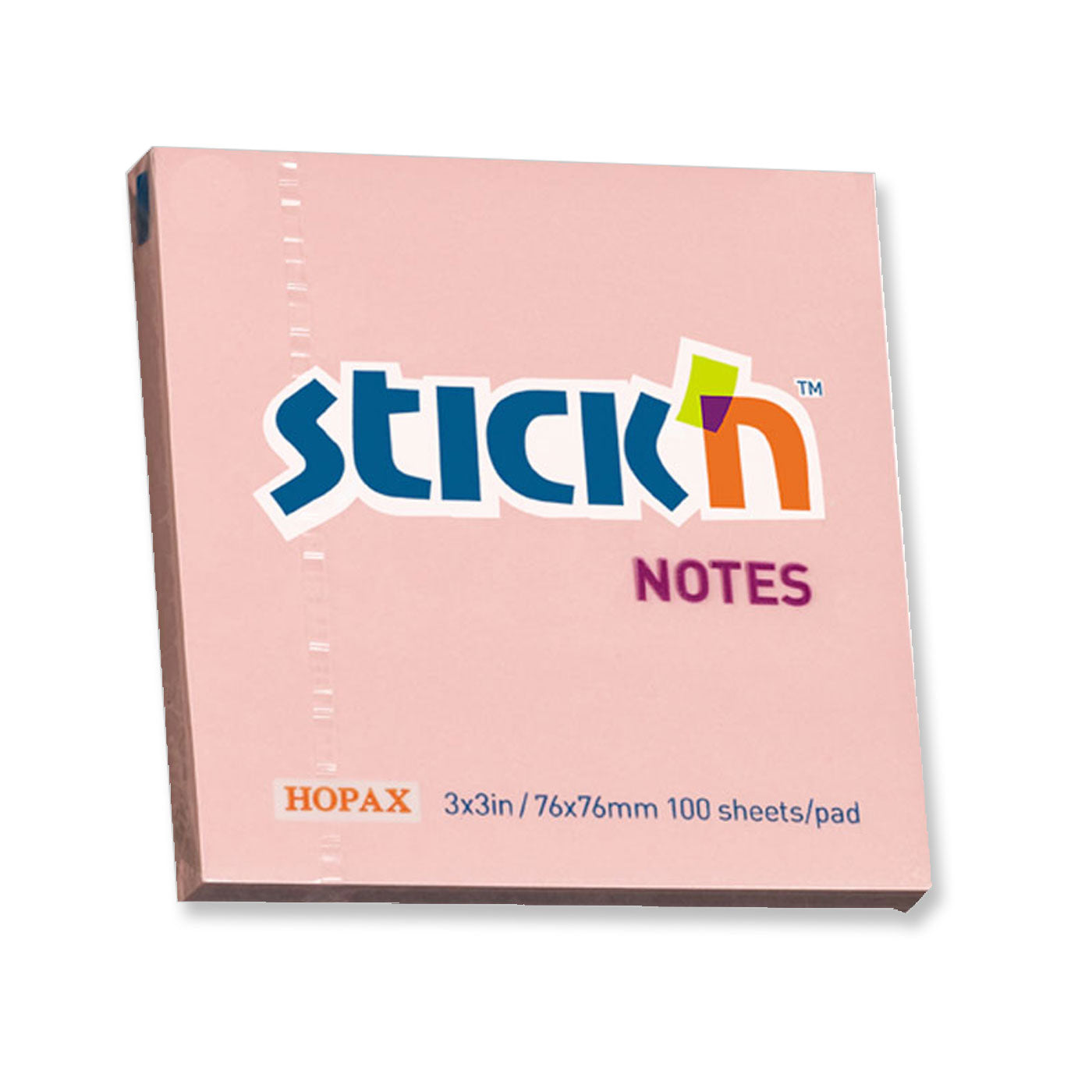 Stick'n Sticky Notes 100 Sheets 76 x 76 mm Pink