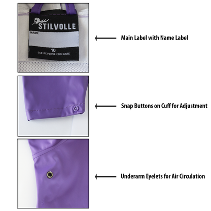 Stilvolle Kids Raincoat 100% Waterproof Hooded Features