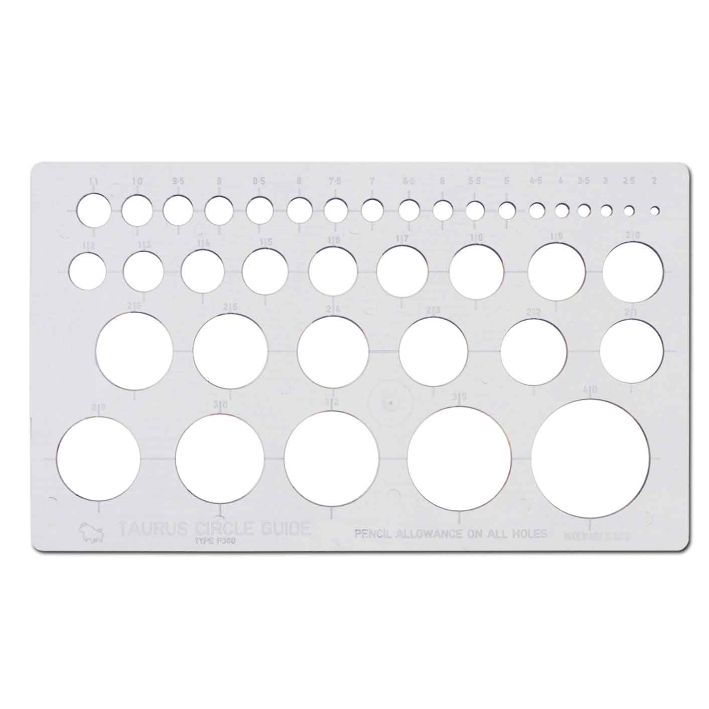 Taurus 38 Circle Guide 22.5 x 13.2cm
