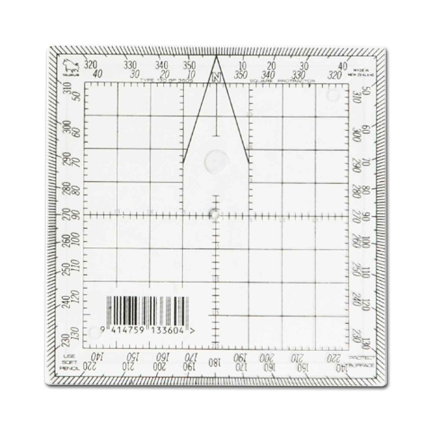 Taurus Square Protractor 360 Degrees 13cm – School Depot NZ