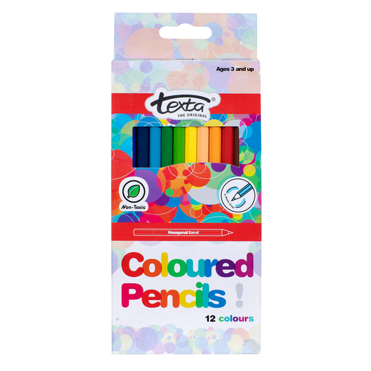 Texta Coloured Pencils 12 Pack Assorted