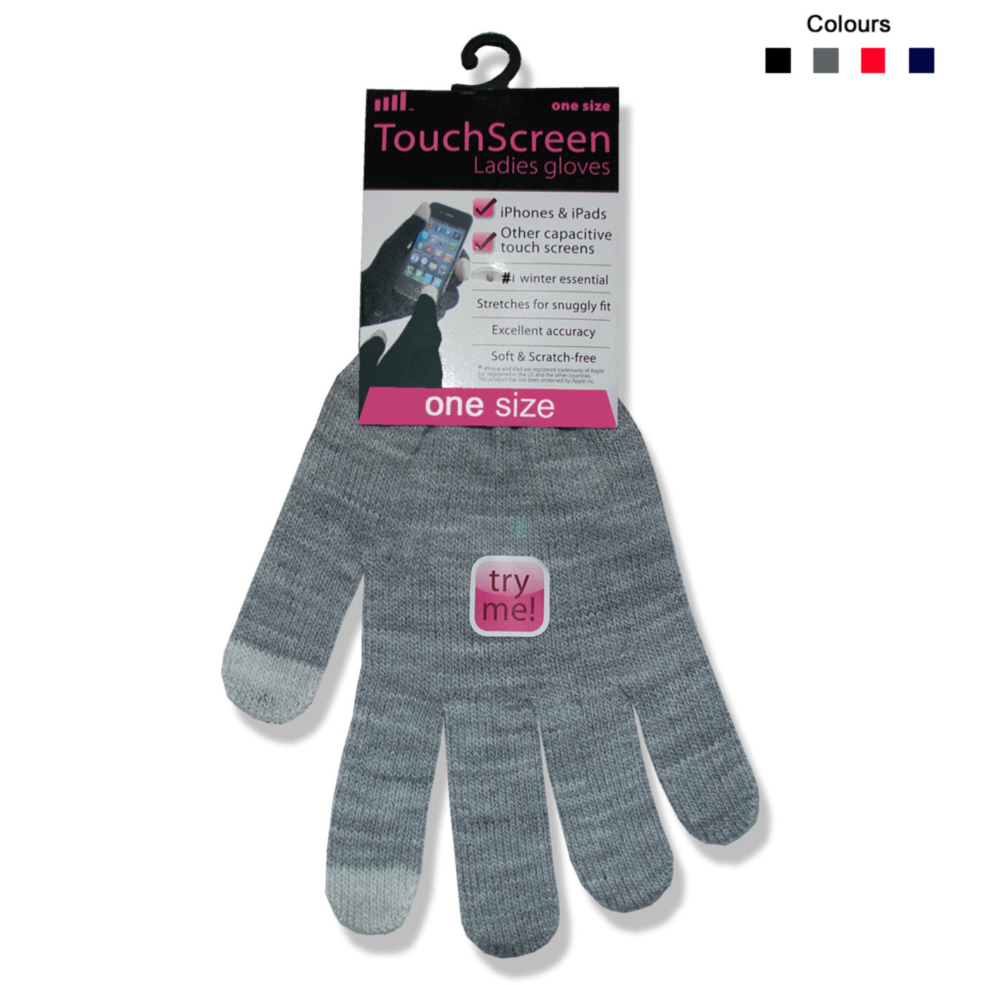 Touchscreen Gloves Women Grey