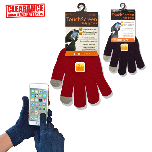 Touchscreen Gloves for Kids Assorted 4-6 Years