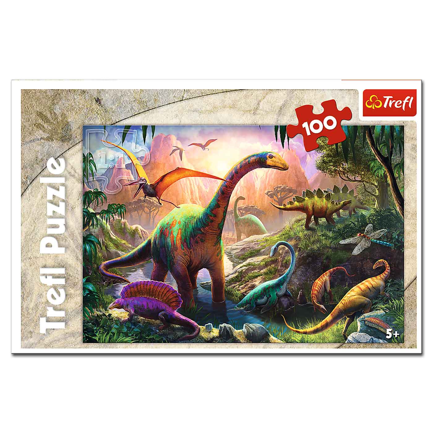 Trefl Puzzle Dinosaurs Land 100 Pieces 41 x 28cm