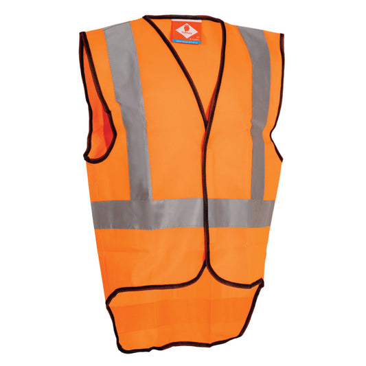 Tuffviz Kids Hi-Viz Safety Vest Orange 4-15 Years