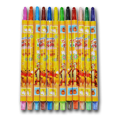 Twistable Crayons Tiger & Pooh 12 Shades 15 cm - School Depot NZ