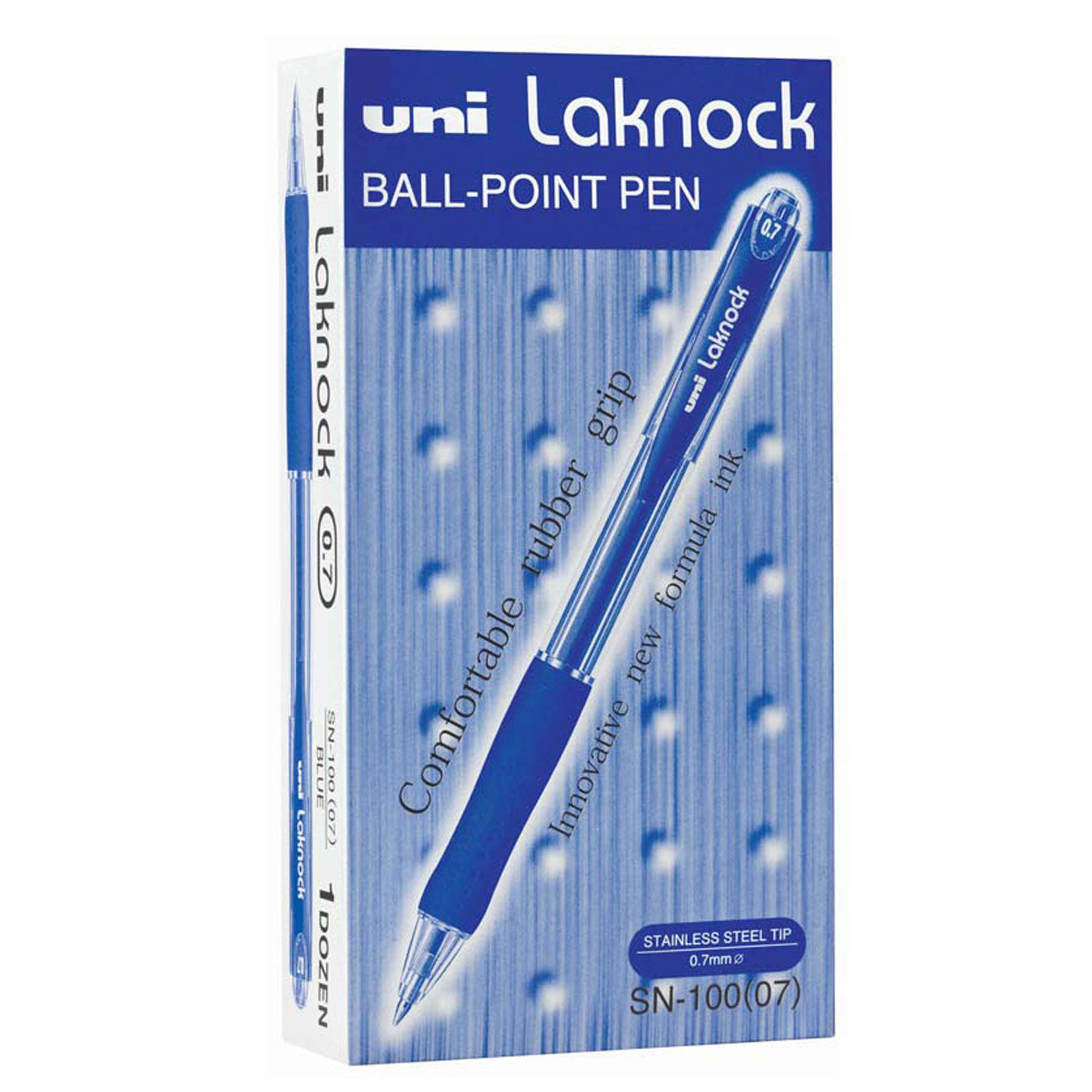 Uni Ballpoint Pen Laknock Fine SN100 Blue 0.7mm