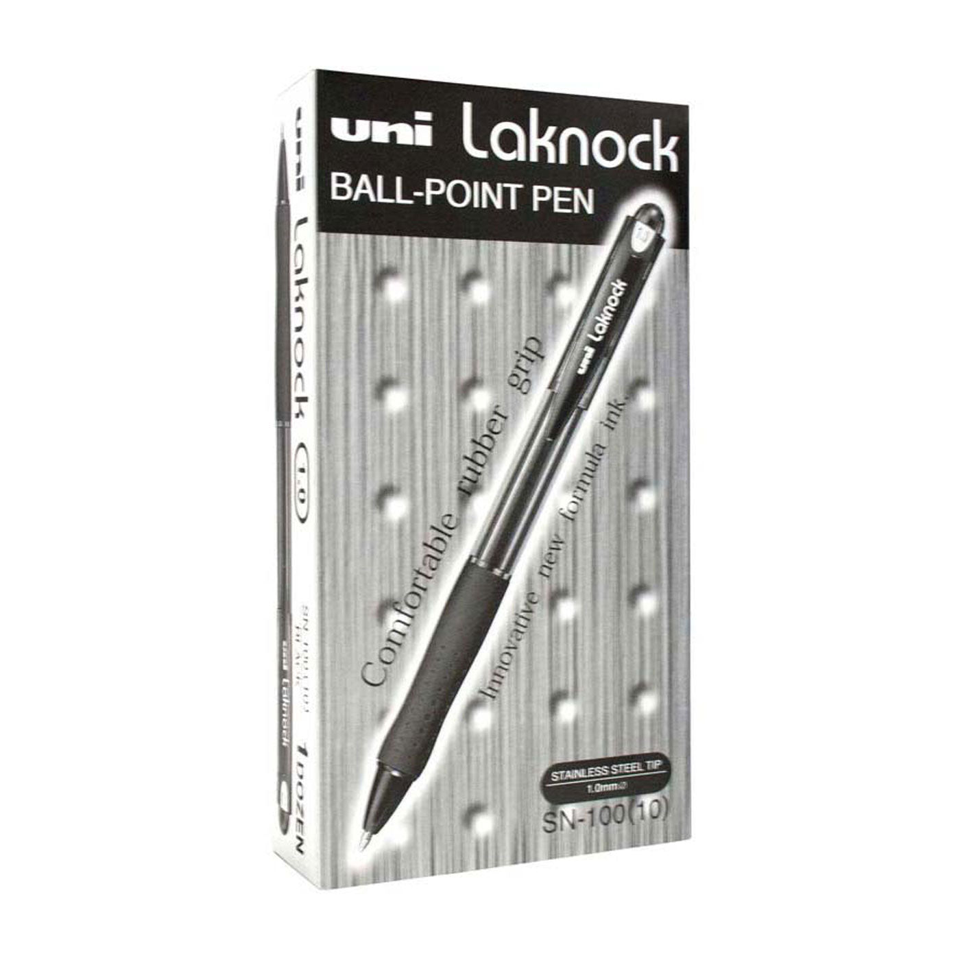 Uni Ballpoint Pen Laknock Medium Tip SN100 Black 1.00mm