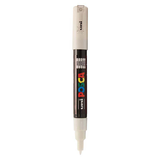 Uni Posca Marker 0.7mm Fine Bullet Tip White PC-1M