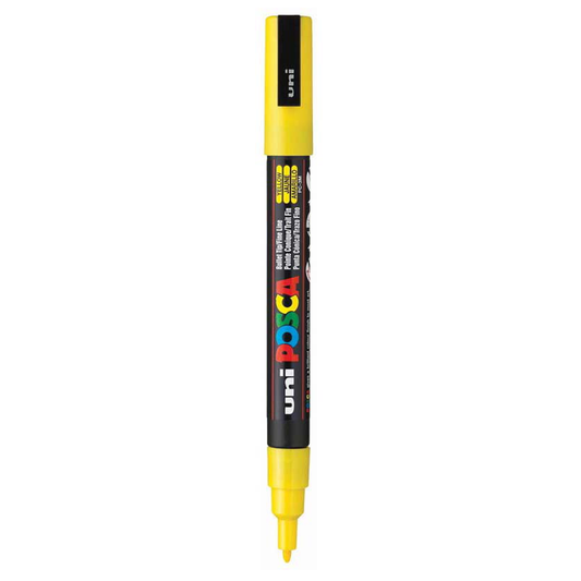 Uni Posca Marker 0.9-1.3mm Fine Yellow PC-3M