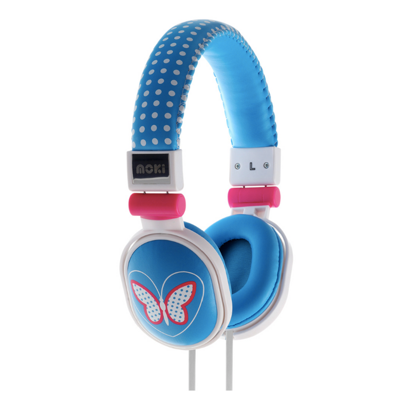 Moki Headphones Popper - Butterfly Blue - School Depot NZ

