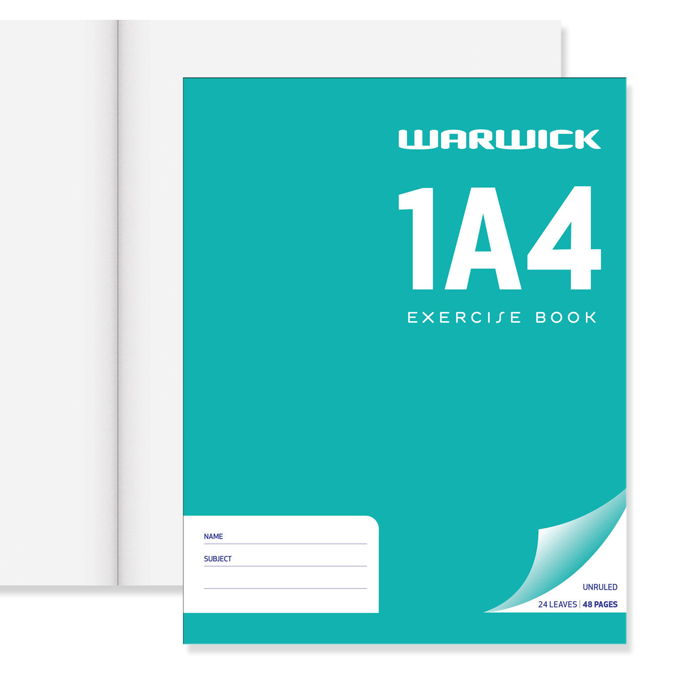 WARWICK EXERCISE BOOK 1A4 24 LEAF UNRULED 230X180MM