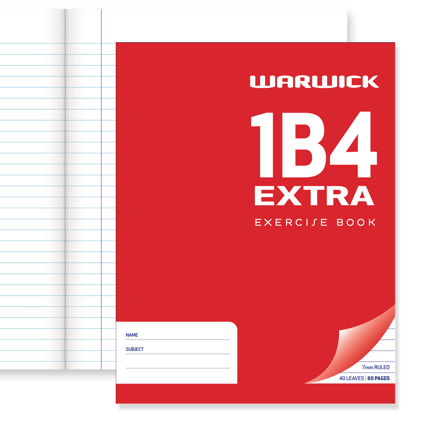 WARWICK EXERCISE BOOK 1B4 Extra RULED 7MM 230X180MM