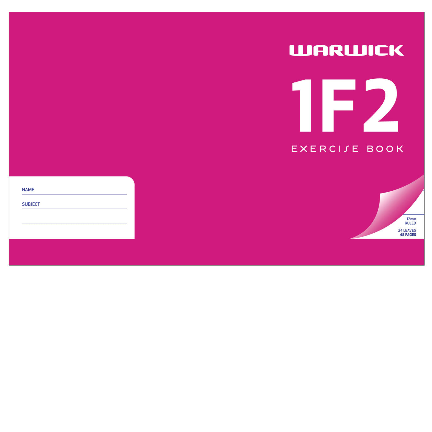 WARWICK EXERCISE BOOK 1F2 24 LEAF RULED 12MM 125X202MM
