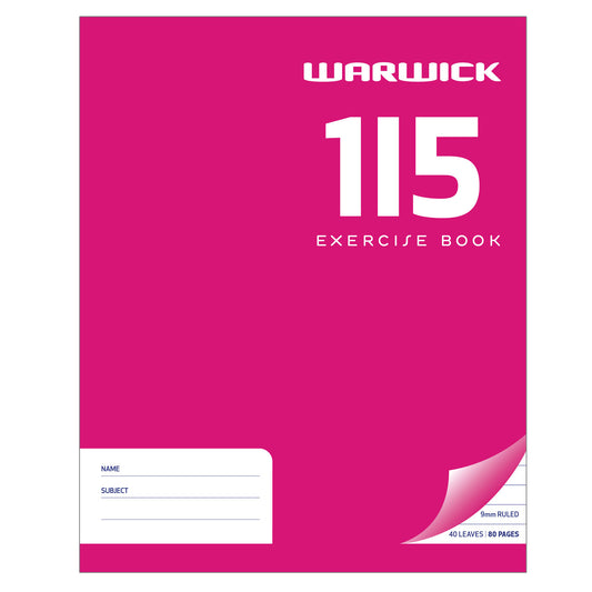 WARWICK EXERCISE BOOK 1I5 40 LEAF RULED 9MM 255X205MM