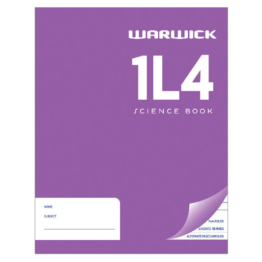 WARWICK EXERCISE BOOK 1L4 28 LEAF RULED 7MM UNRULED 230X180MM