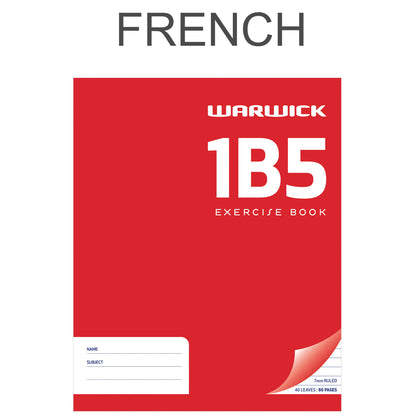 Warwick 1B5 Exercise Book Ruled 7mm 40 Leaf