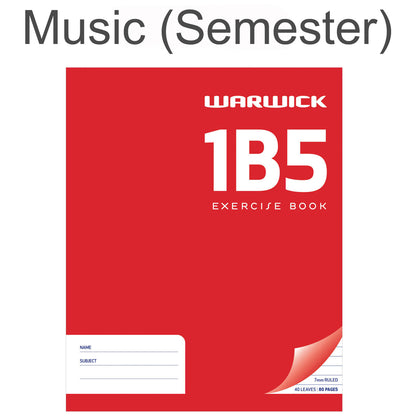 Warwick 1B5 Exercise Book Ruled 7mm 40 Leaf