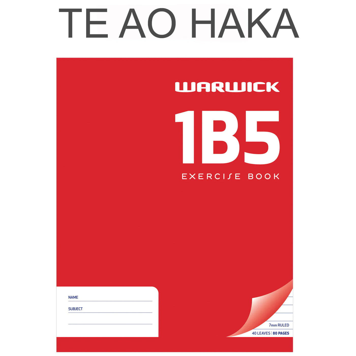 Warwick 1B5 Exercise Book Ruled 7mm 40 Leaf