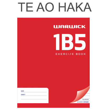 Warwick 1B5 Exercise Book Ruled 7mm 40 Leaf