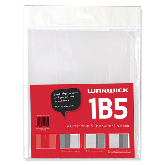 Warwick Protective Slip Covers 1B5 Clear - 5 Pack