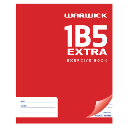 Warwick Exercise Book 1B5 Extra 50 Leaf 7 mm Ruled 255 x 205 mm